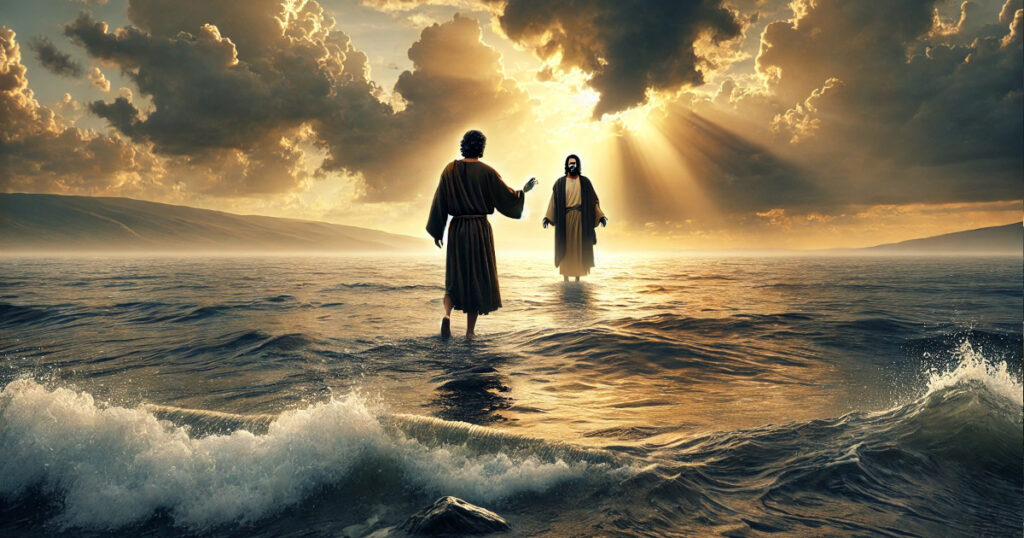 Peter walks on water